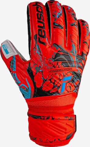 REUSCH Athletic Gloves 'Attrakt Grip Finger Support' in Red