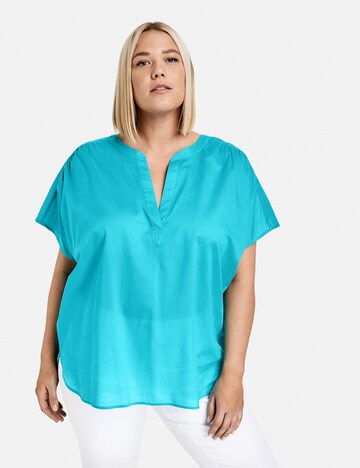 SAMOON Blouse in Blue: front