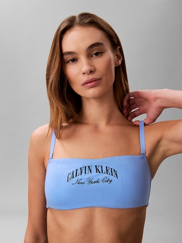 Calvin Klein Bandeau BH 'Heritage' in Blauw