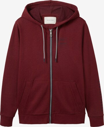 TOM TAILOR Sweat jacket in Red: front