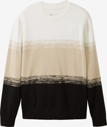 TOM TAILOR DENIM Pullover in Beige: predná strana