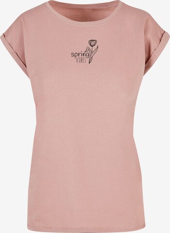 Maglietta 'Spring - Vibes' di Merchcode in rosa: frontale