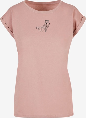 Merchcode Shirt 'Spring - Vibes' in Roze: voorkant