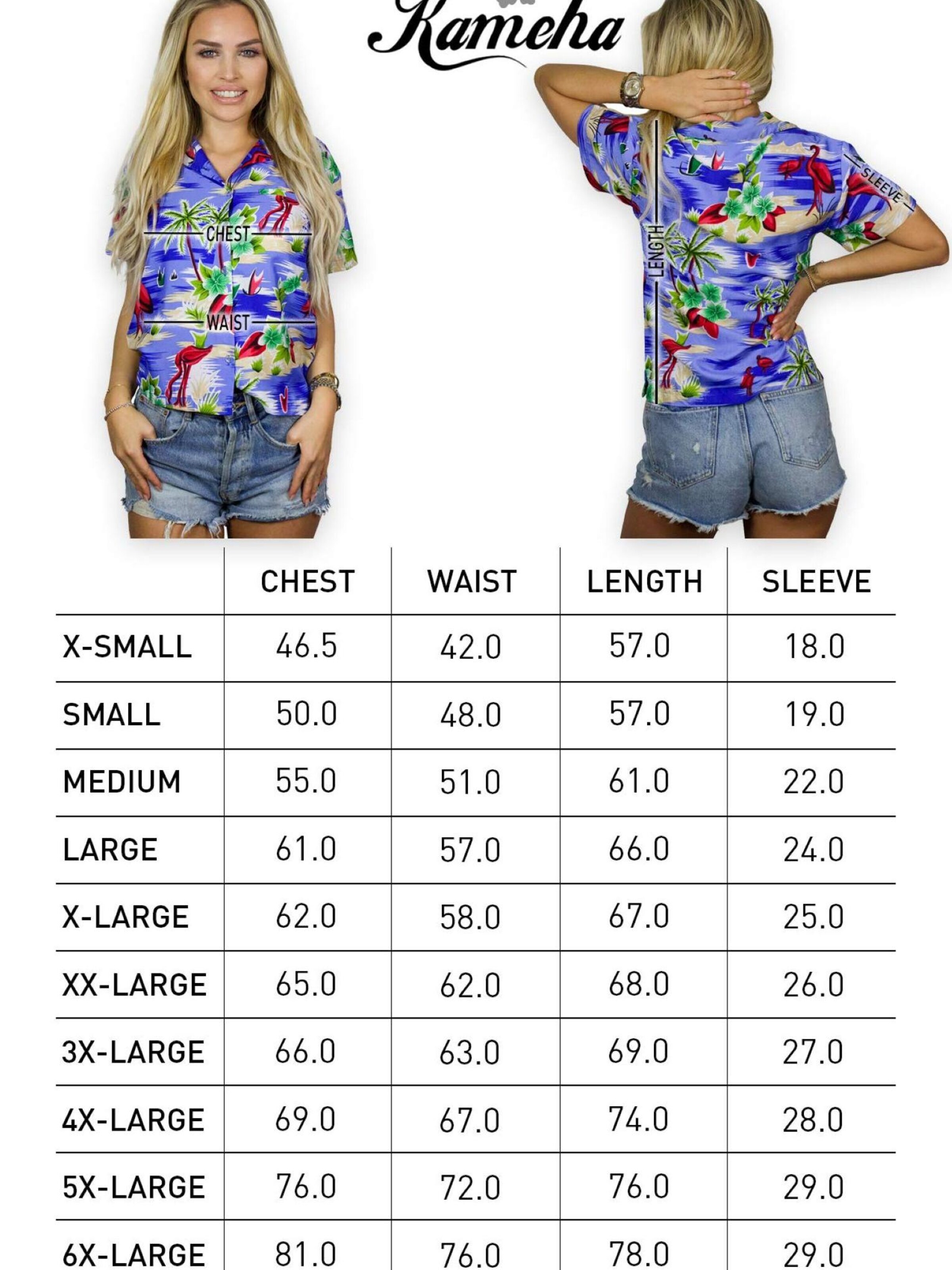 Camicia da donna 'Flamingos' di King Kameha in blu
