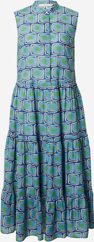0039 Italy Košilové šaty 'Mila' – modrá: přední strana