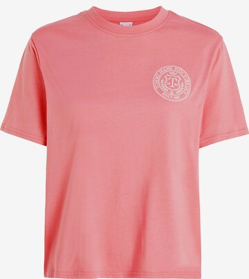 T-shirt Tommy Jeans en rose : devant