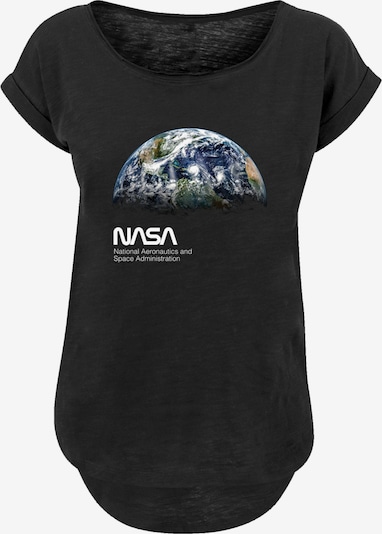 F4NT4STIC Shirt 'NASA View Of The Earth' in de kleur Navy / Zwart, Productweergave