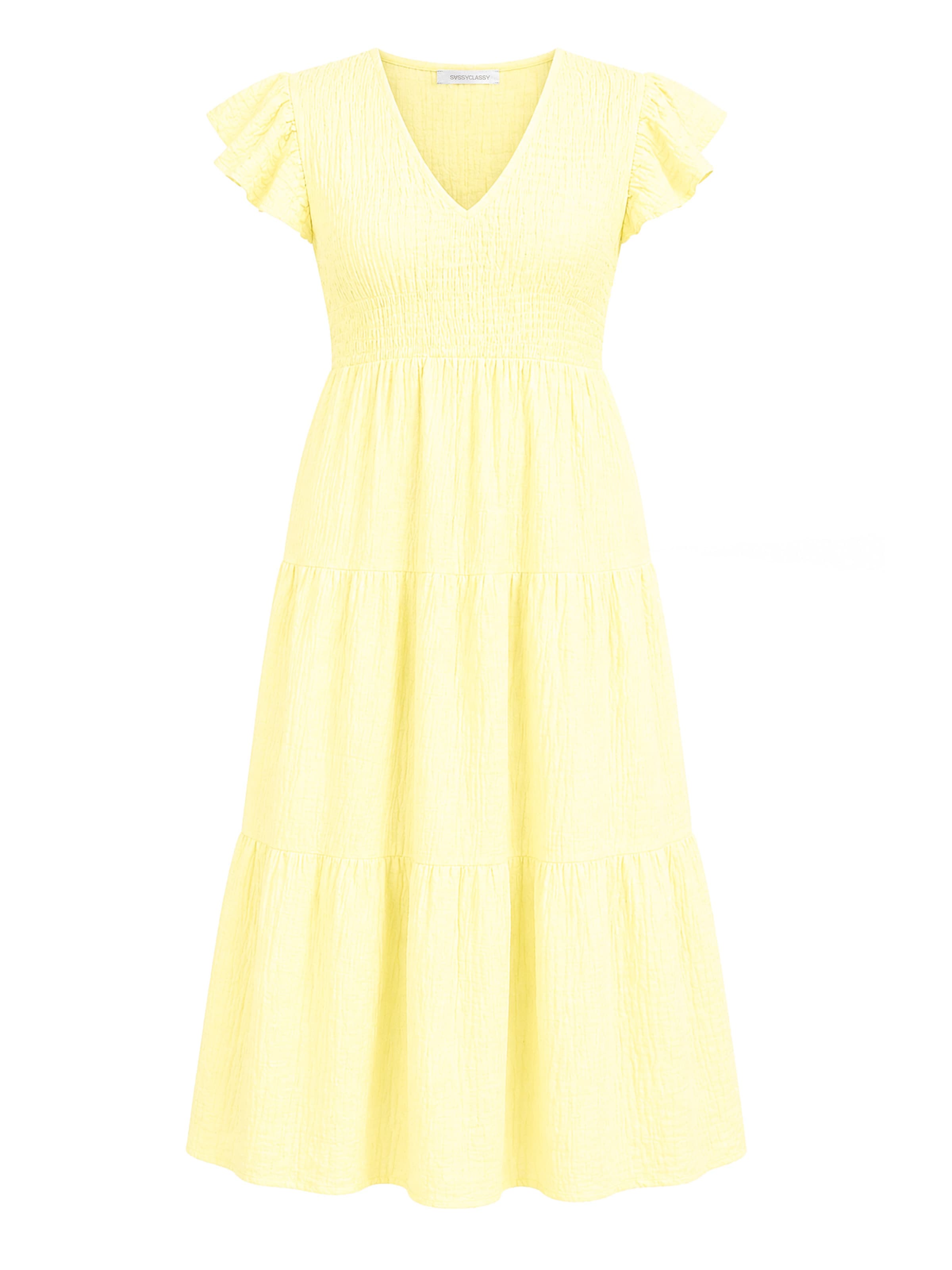 SASSYCLASSY Kleid‌‌‌‌‌ in Gelb: Vorderseite