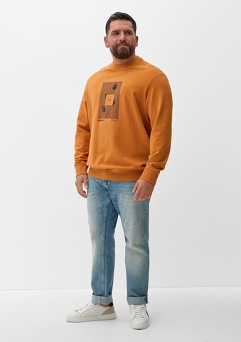 s.Oliver Men Big Sizes Sweatshirt in Orange