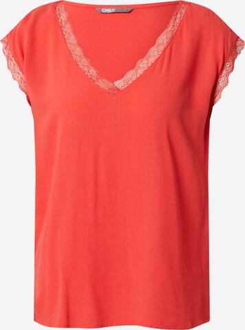 T-shirt 'Jasmina' ONLY en rouge : devant