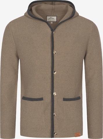 Steigenhöfer Knit Cardigan 'Max' in Brown: front