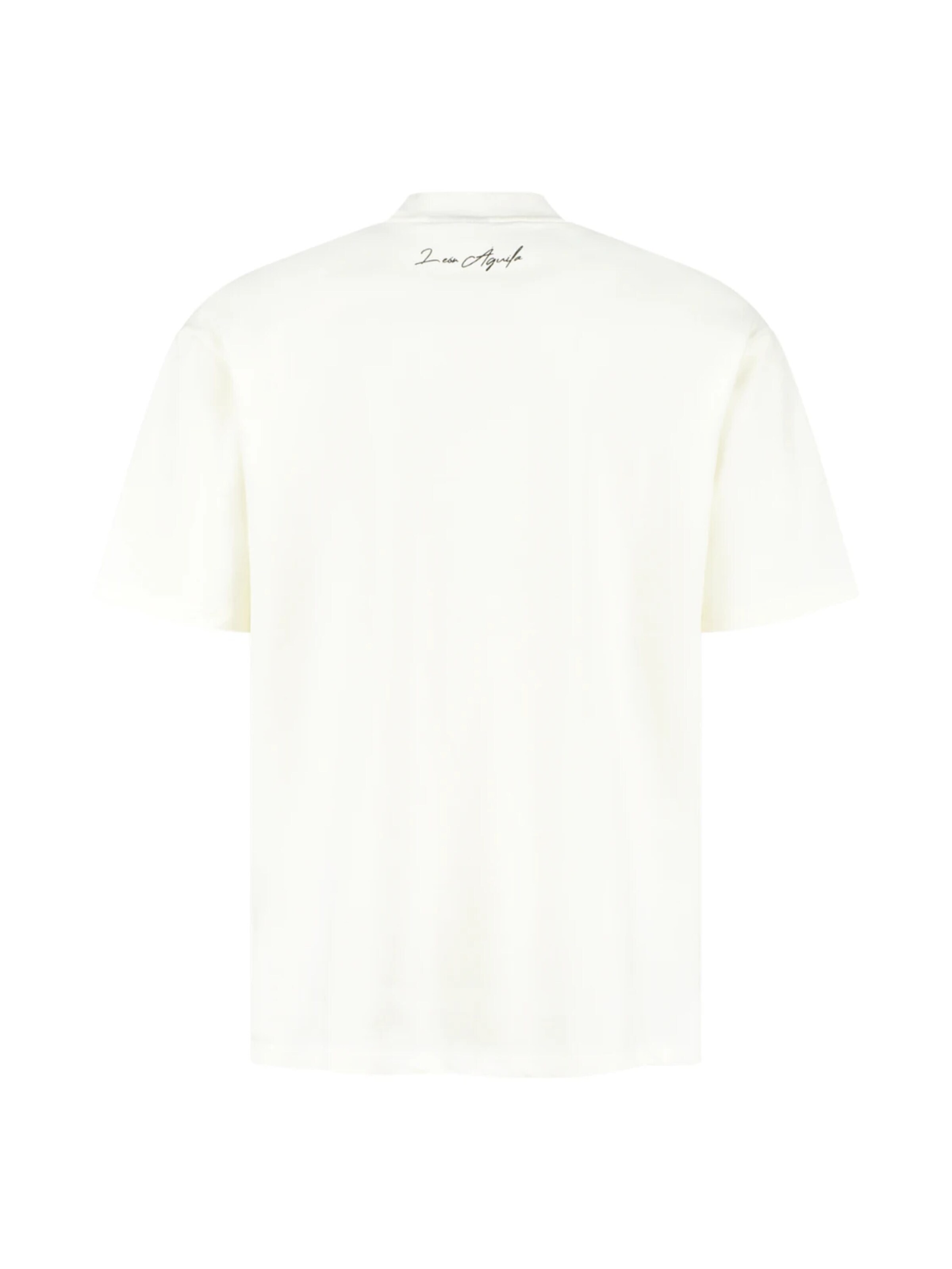 T-Shirt 'Cream Embroidered Tee' leon aguila en beige