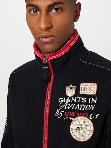 CAMP DAVID Sweatjacke in Schwarz