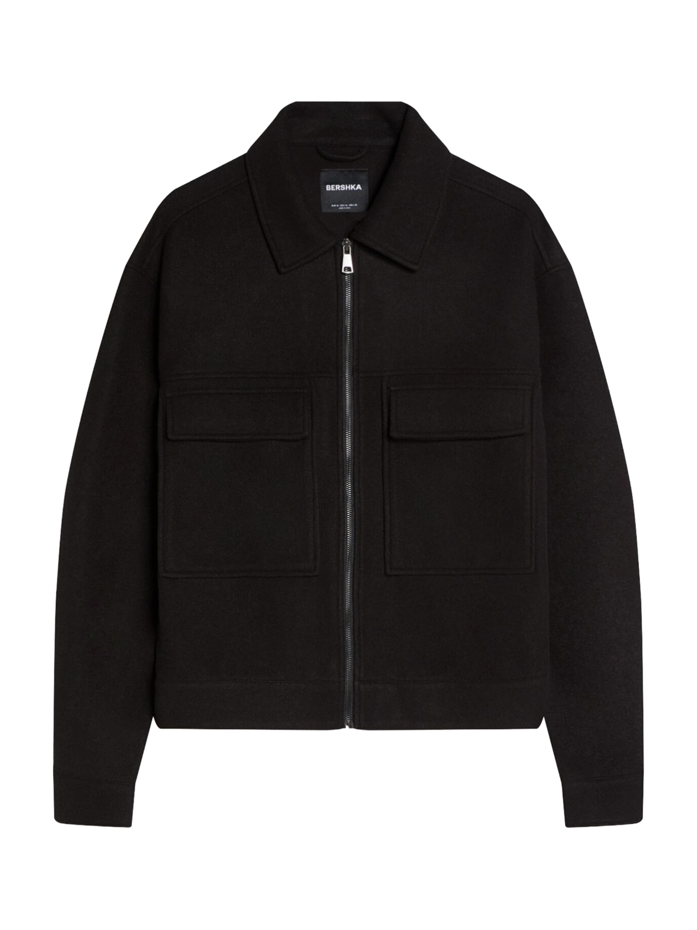 Bershka Between-season jacket in Black: front