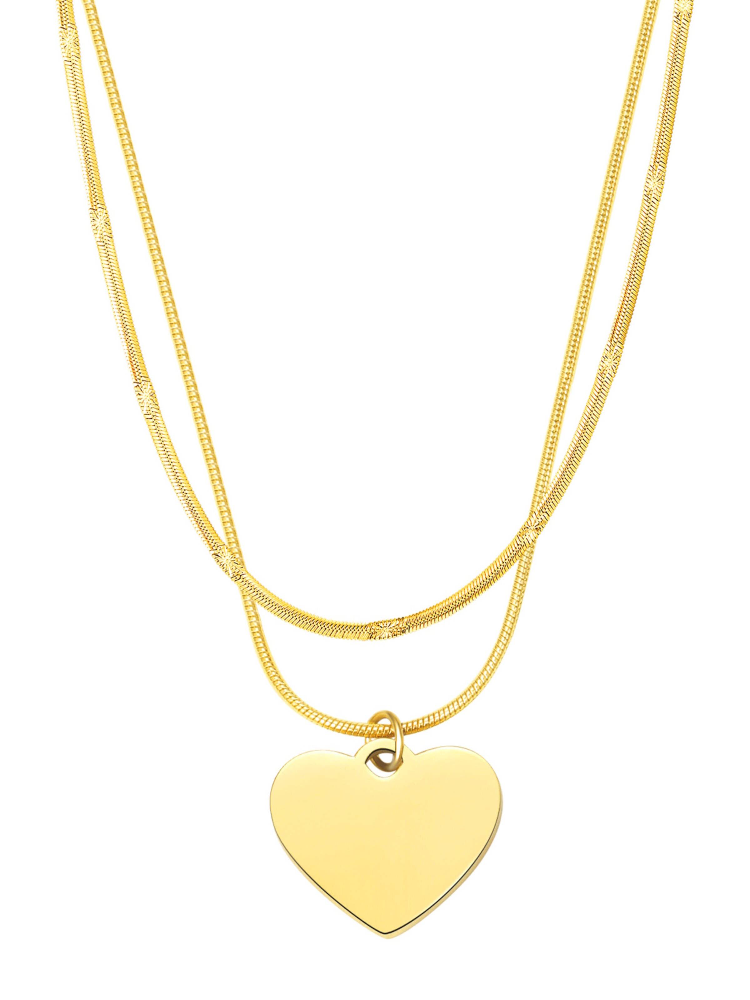 Hey Happiness Kette 'Heart Duo'‌‌‌‌‌‌‌‌‌‌ in Gold