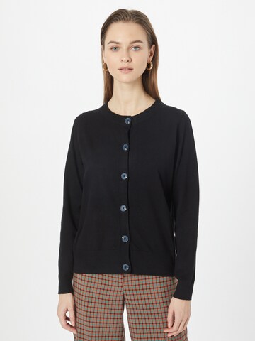 s.Oliver Knit Cardigan in Black: front