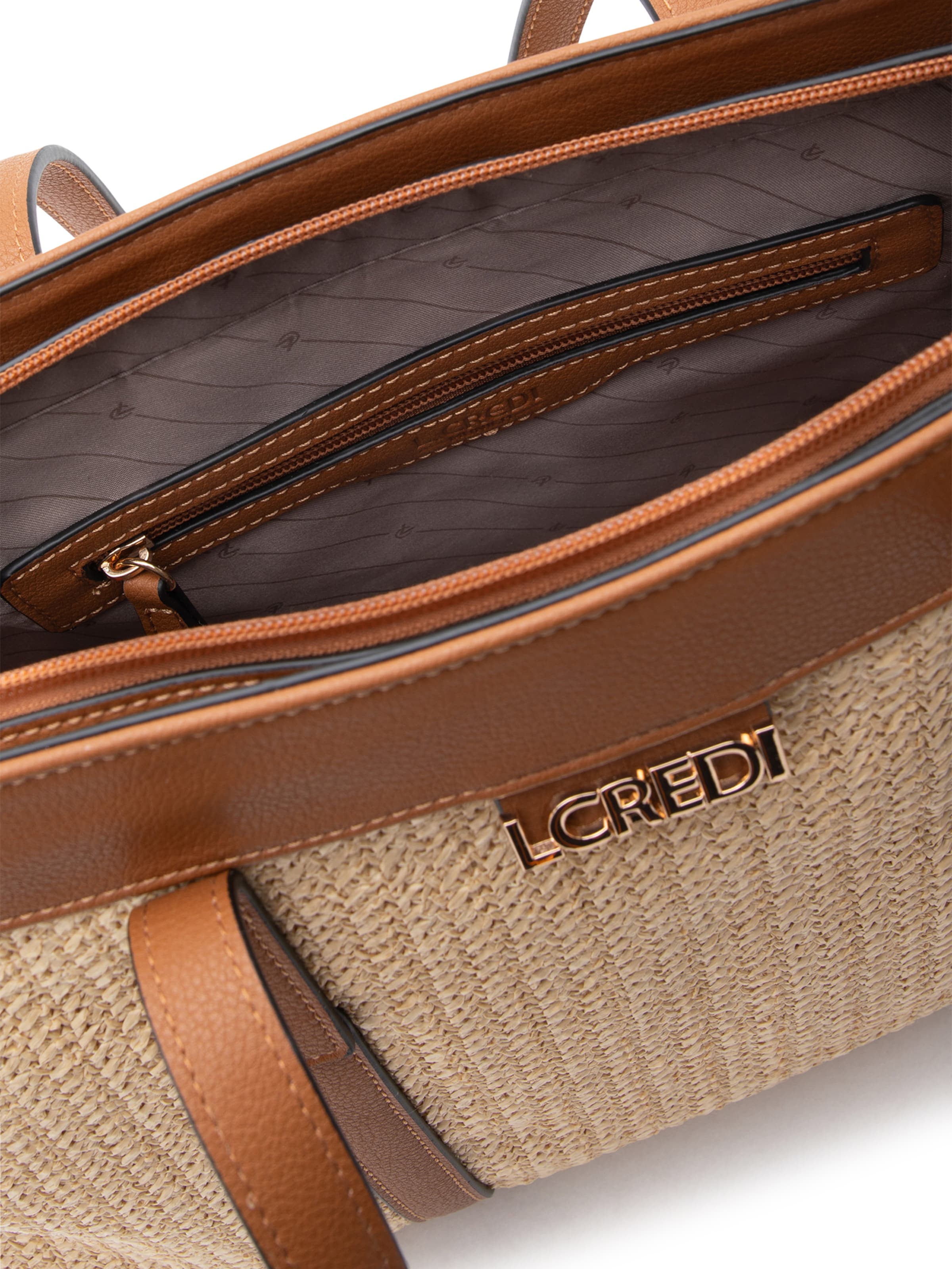 Cabas 'Rosalie' L.CREDI en beige