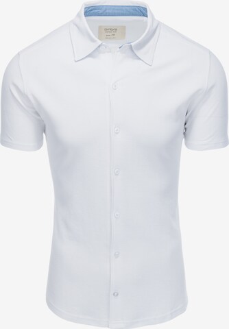 Ombre Button Up Shirt 'K541' in White: front