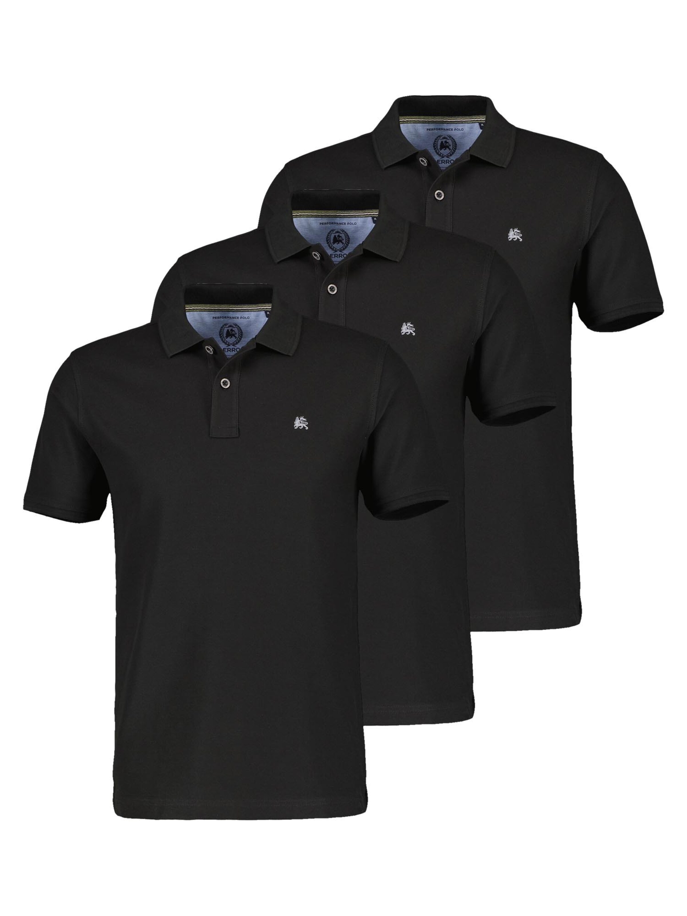 LERROS Shirt 'Basic' in Zwart: voorkant