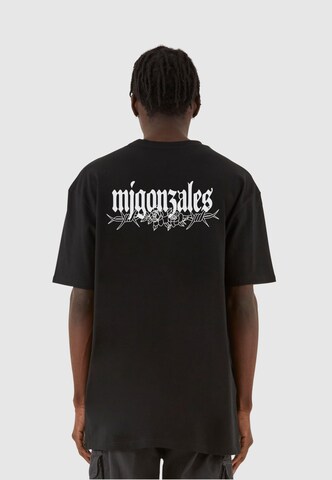 MJ Gonzales Shirt 'Barbed Bloom' in Zwart: voorkant