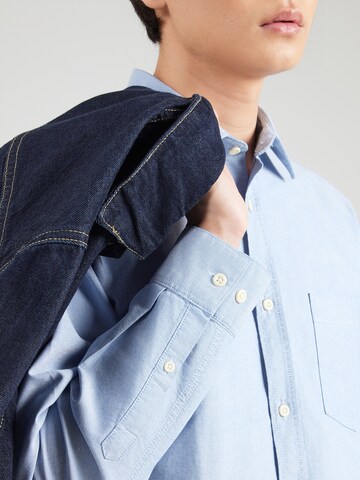 R.D.D. ROYAL DENIM DIVISION Comfort fit Button Up Shirt 'RDDLesner' in Blue