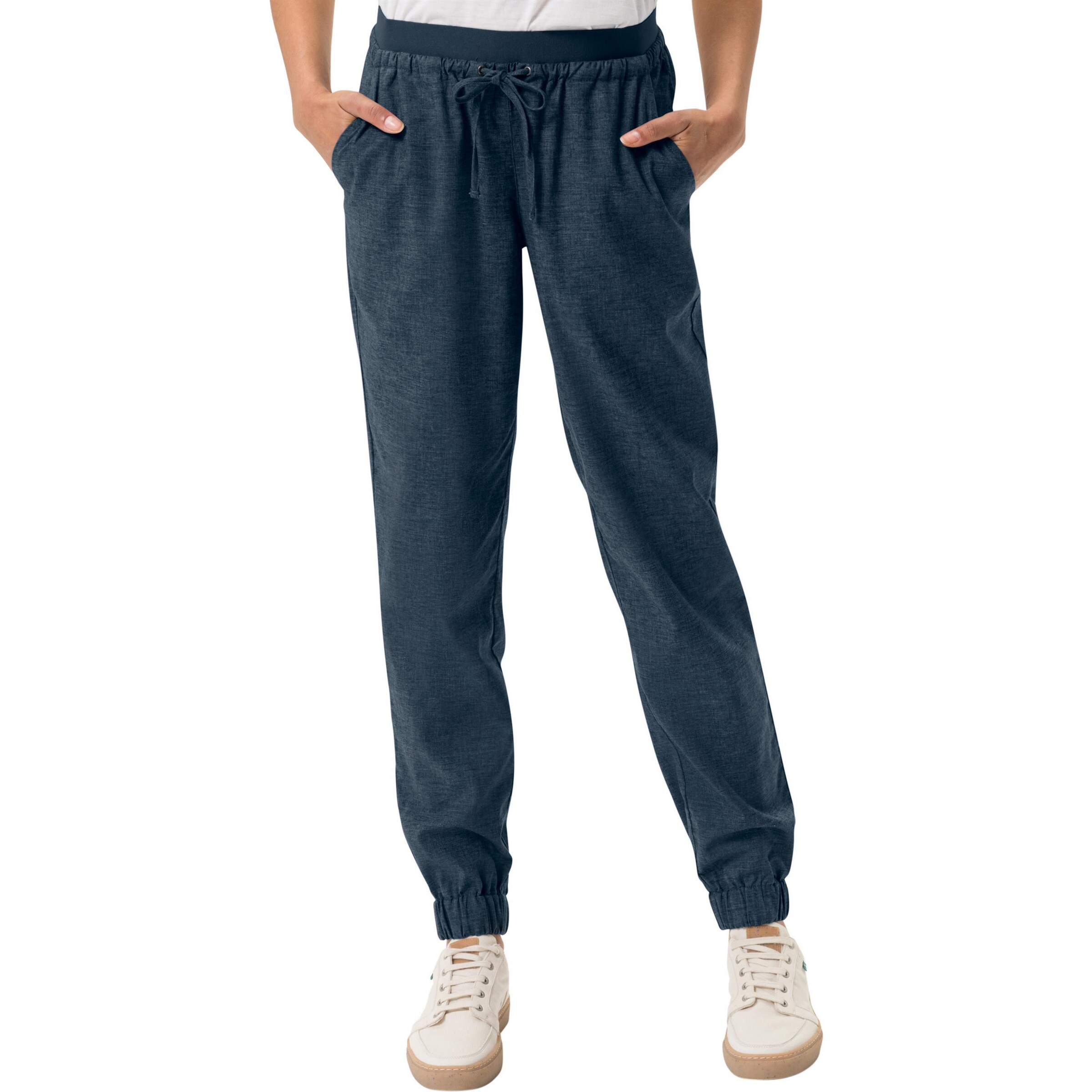 VAUDE Regular Outdoor Pants 'Redmont' in Blue: front