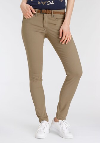 DELMAO Slim fit Jeans in Beige: front