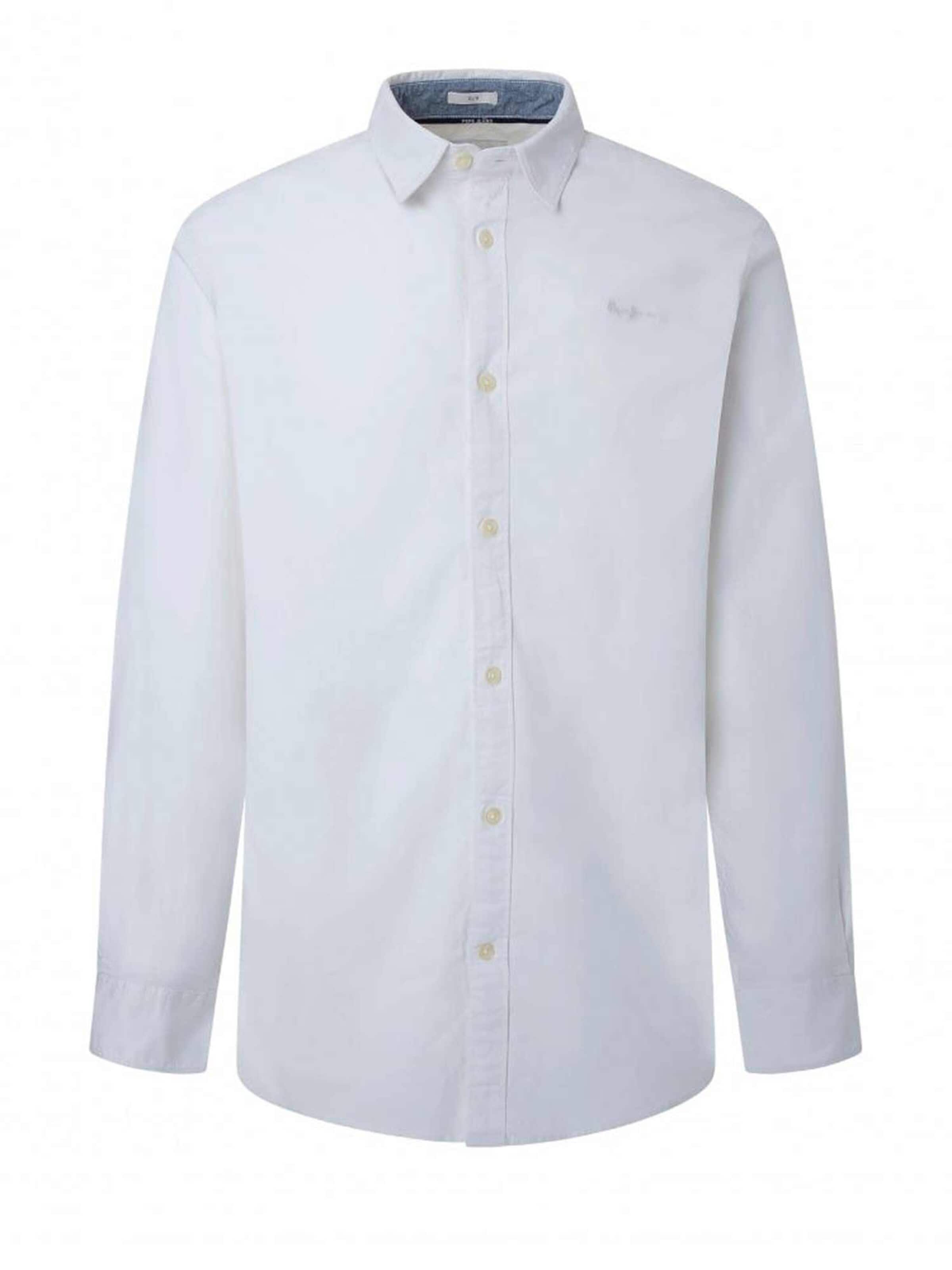 Pepe Overhemd 'Slim Coventry' in Wit: voorkant