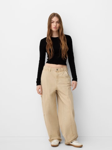 Bershka Koszulka w kolorze beżowy