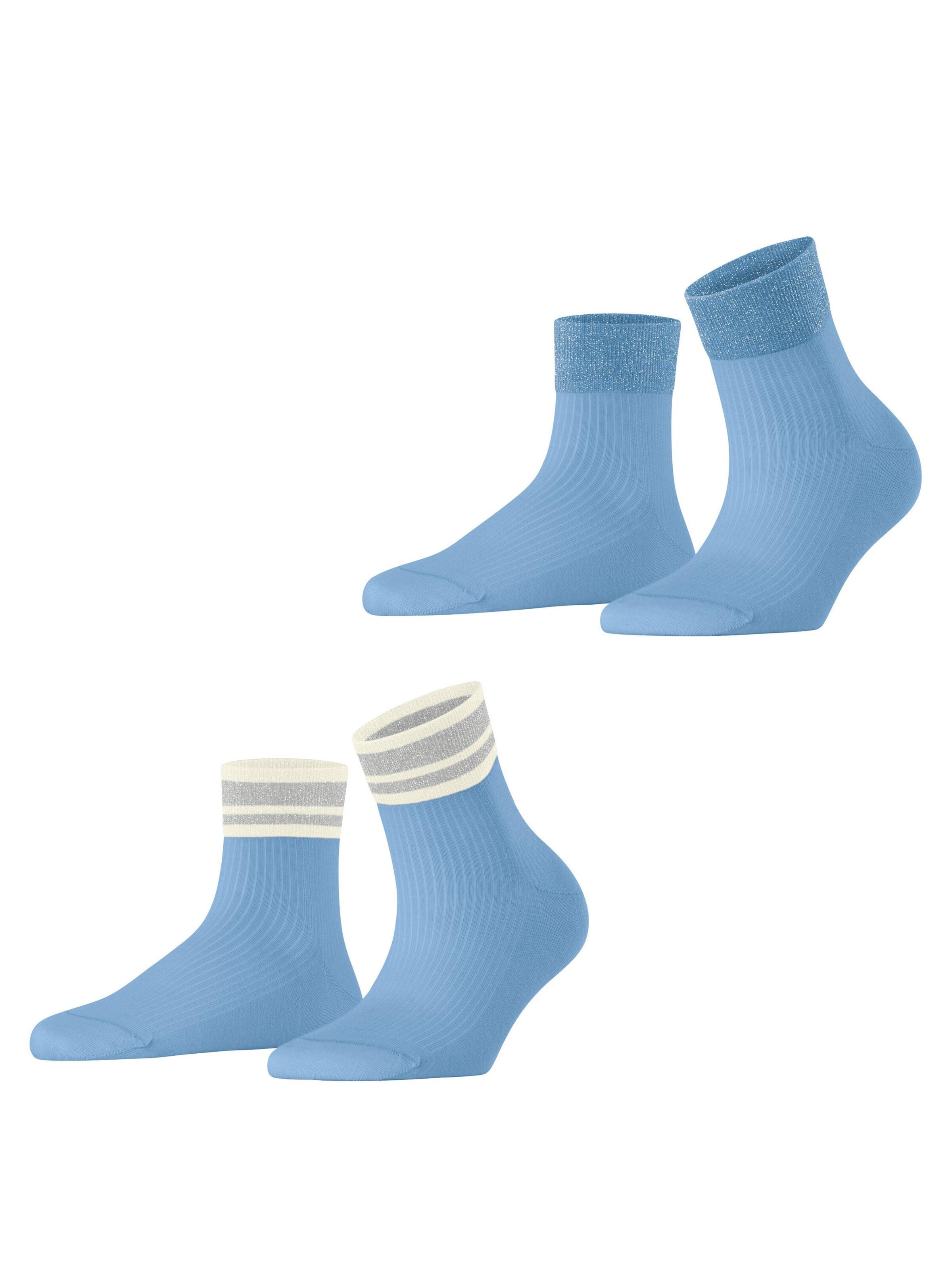 ESPRIT Socken 'Retro Glitter 2-Pack'‌‌ in Blau: Vorderseite