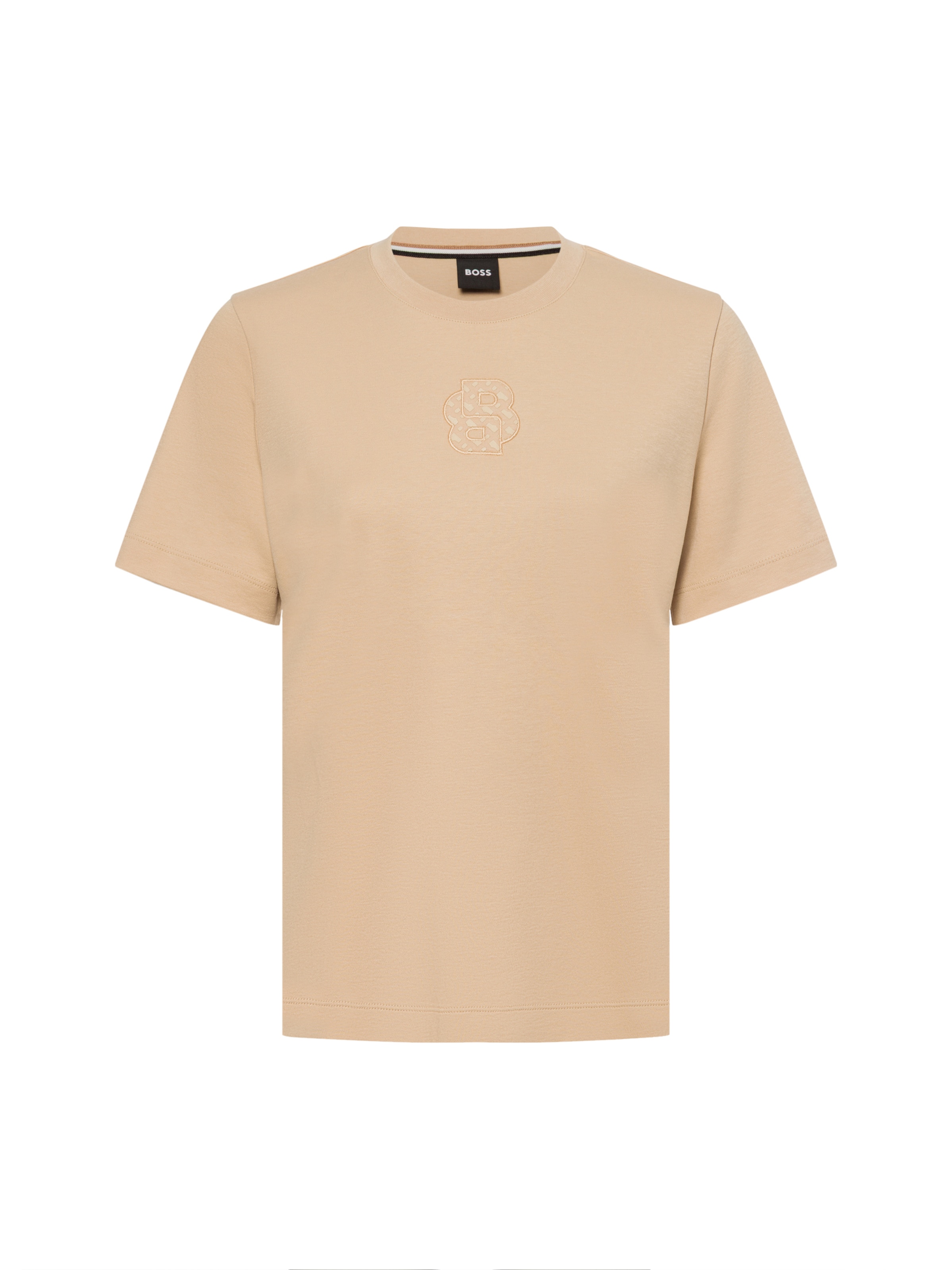 T-shirt 'Ecosa' BOSS en beige : devant