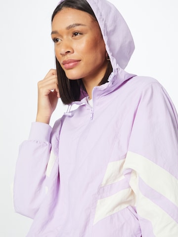 Urban Classics Between-Season Jacket 'Crinkle Batwing' in Purple