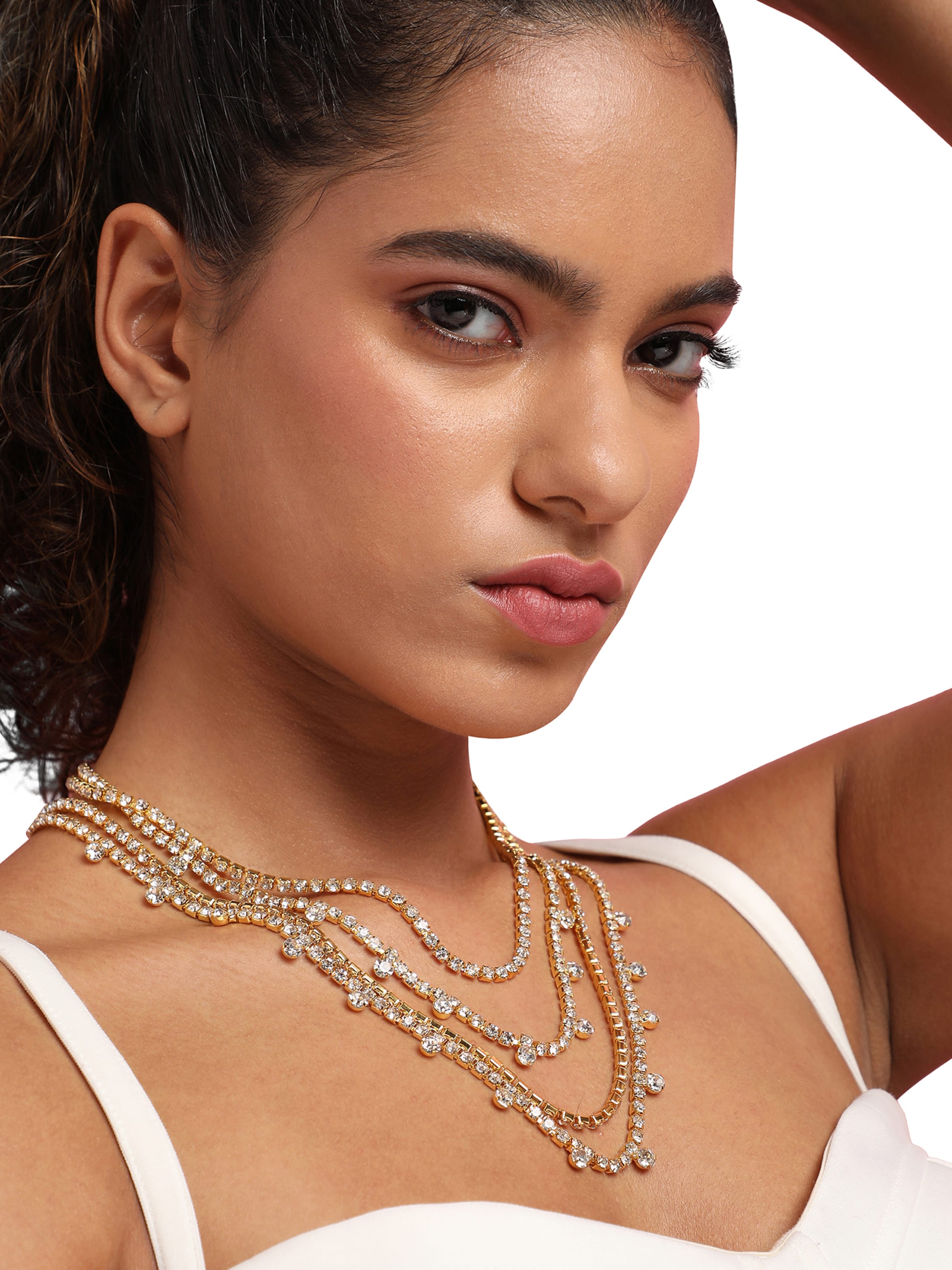 SOHI Ketting 'Seeta' in Zilver: voorkant