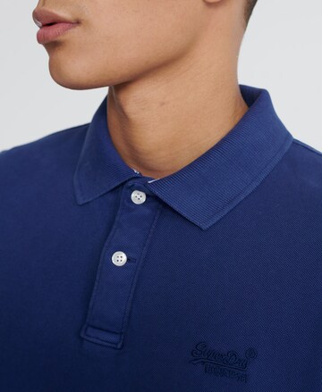 Superdry Tapered Poloshirt in Blau