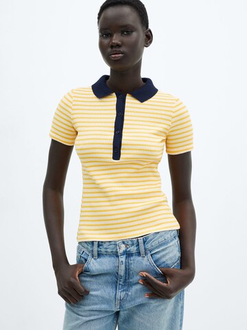 MANGO Shirt 'ALMOND' in Yellow: front