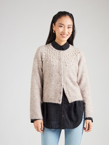 Cardigan 'ONLMiggie' ONLY en marron : devant