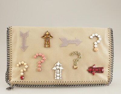 Stella McCartney Handtasche klein Leder in One Size in beige, Produktansicht