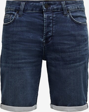 Only & Sons Slimfit Shorts 'Ply Life' in Blau: predná strana