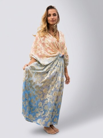 Miss June Dress 'Caftan Long Pastel' in Blue