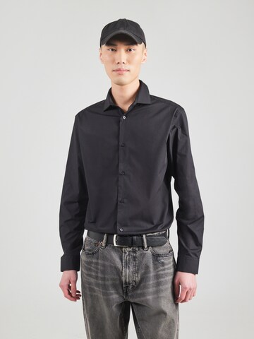 JACK & JONES Regular fit Button Up Shirt 'JWHPARKER' in Black: front