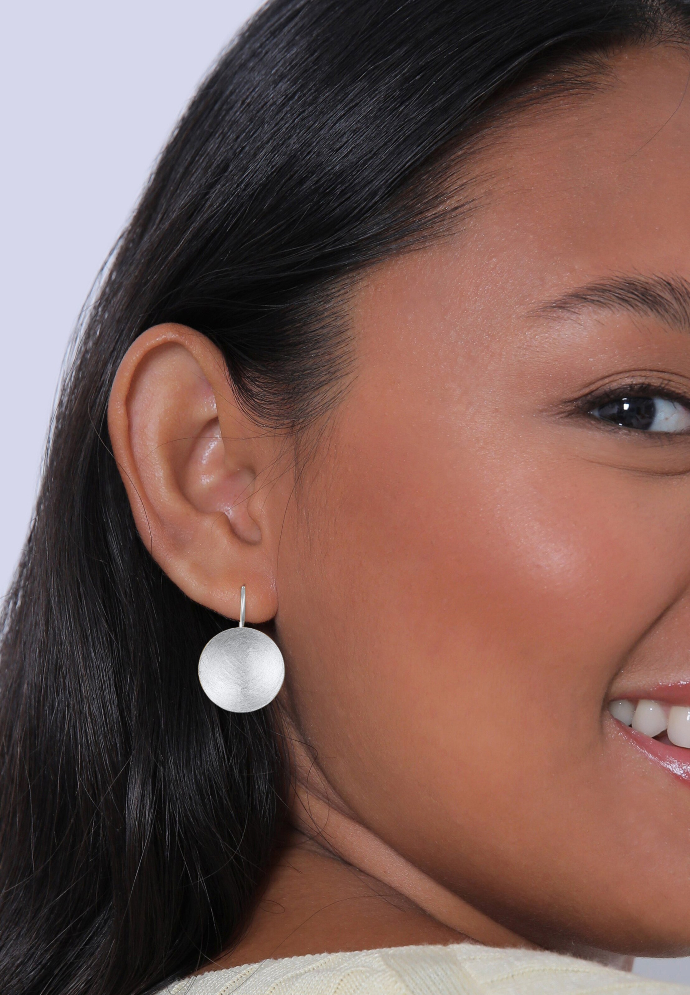 Nenalina Earrings 'Geo' in Silver: front