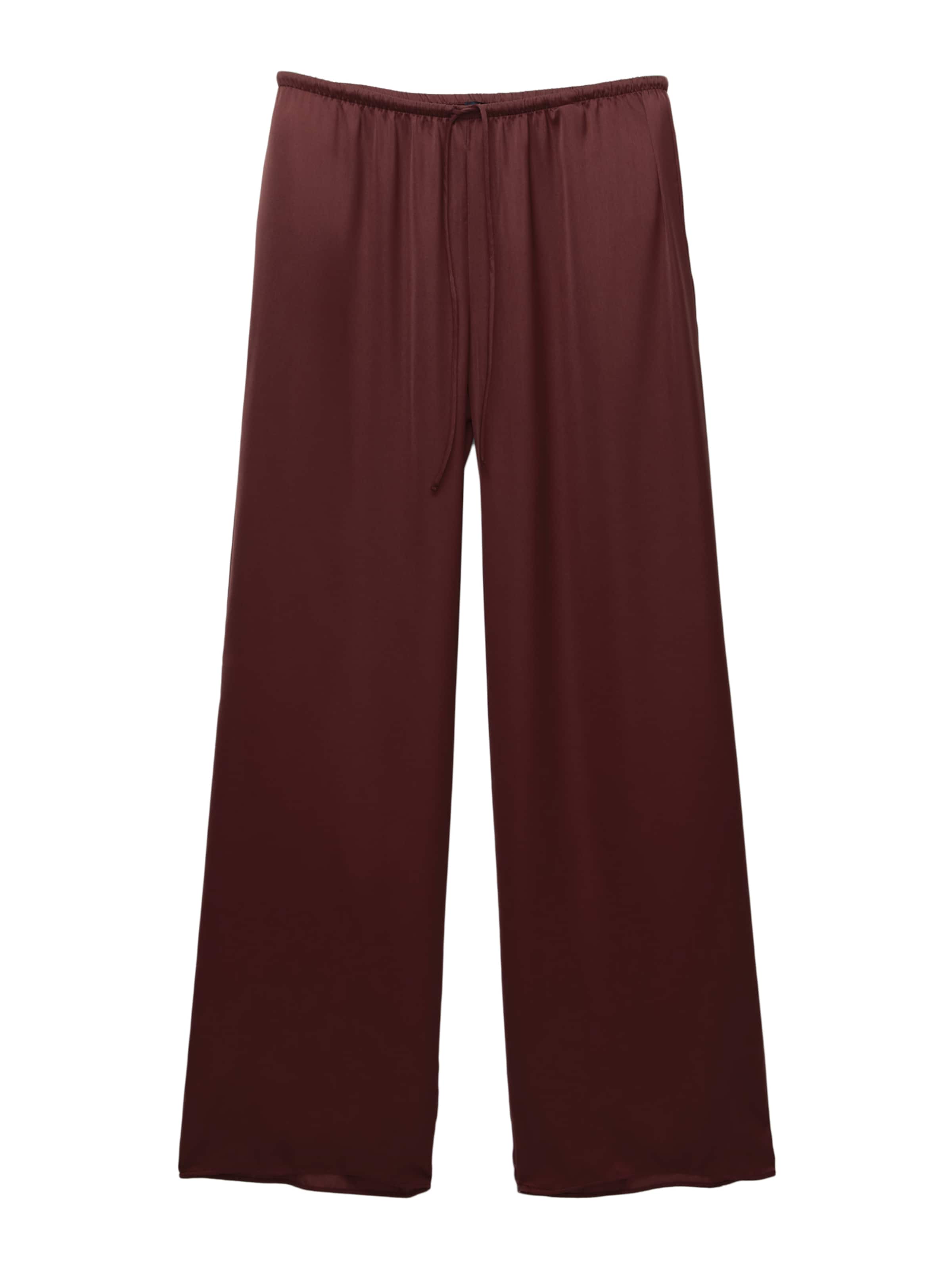 Pull&Bear Wide Leg Bukser i brun: forside