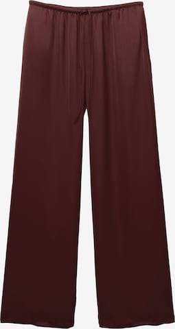 Wide leg Pantaloni de la Pull&Bear pe maro: față