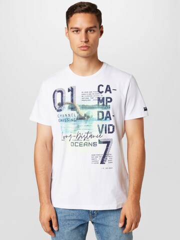 CAMP DAVID Shirt 'Ocean´s Seven I' in Wit: voorkant