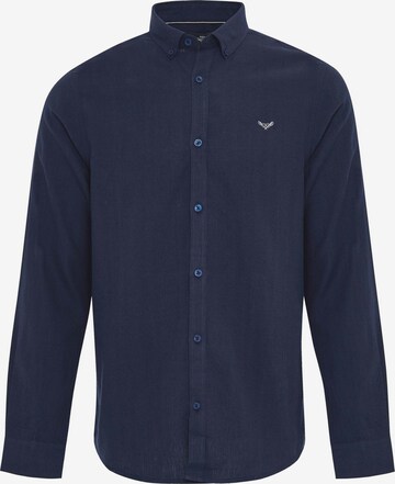 Threadbare Button Up Shirt 'Bale' in Blue: front