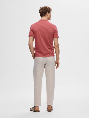 SELECTED HOMME Poloshirt 'Fave' in Rot