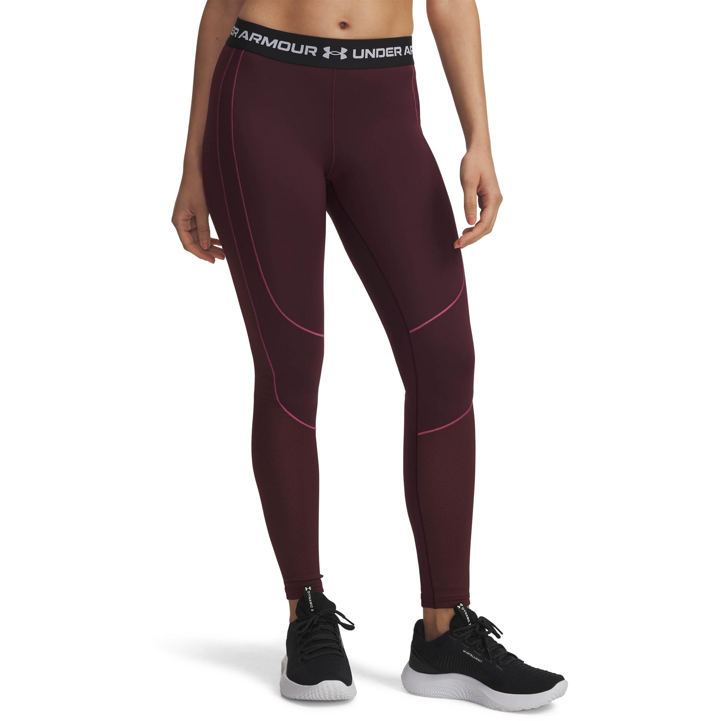 UNDER ARMOUR Skinny Workout Pants in Red: front