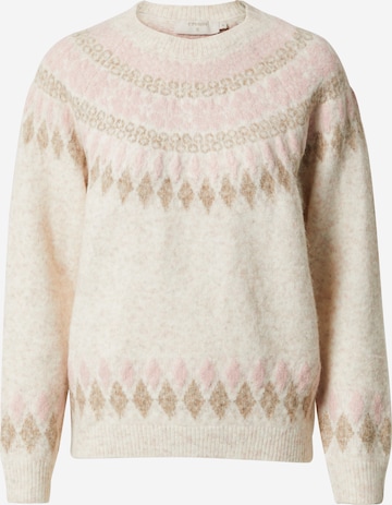 Cream Sweater 'Cherry' in Beige: front