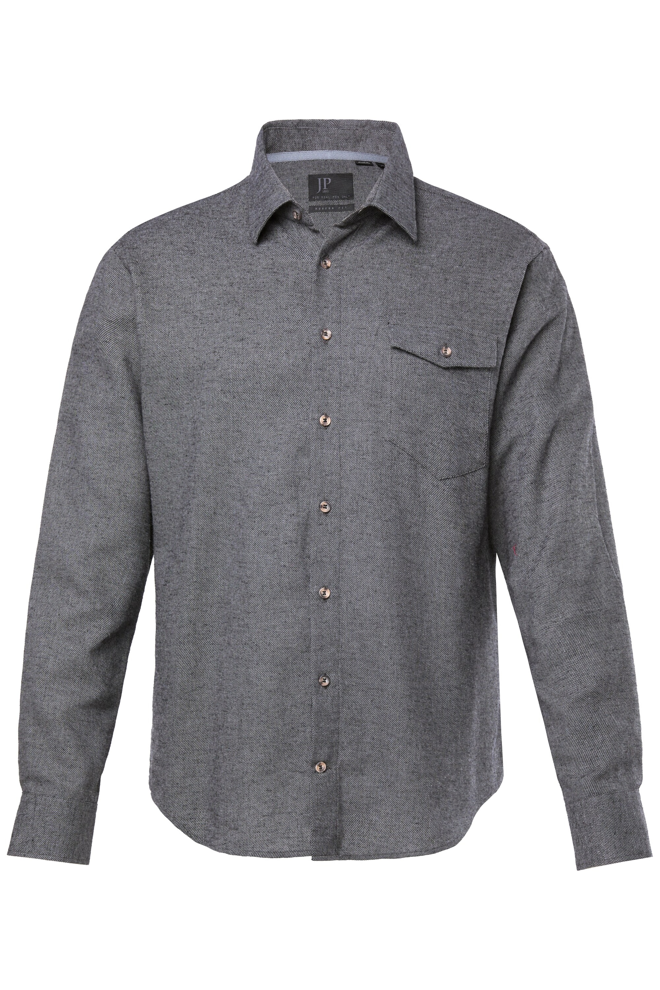 JP1880 Regular fit Button Up Shirt in Grey: front