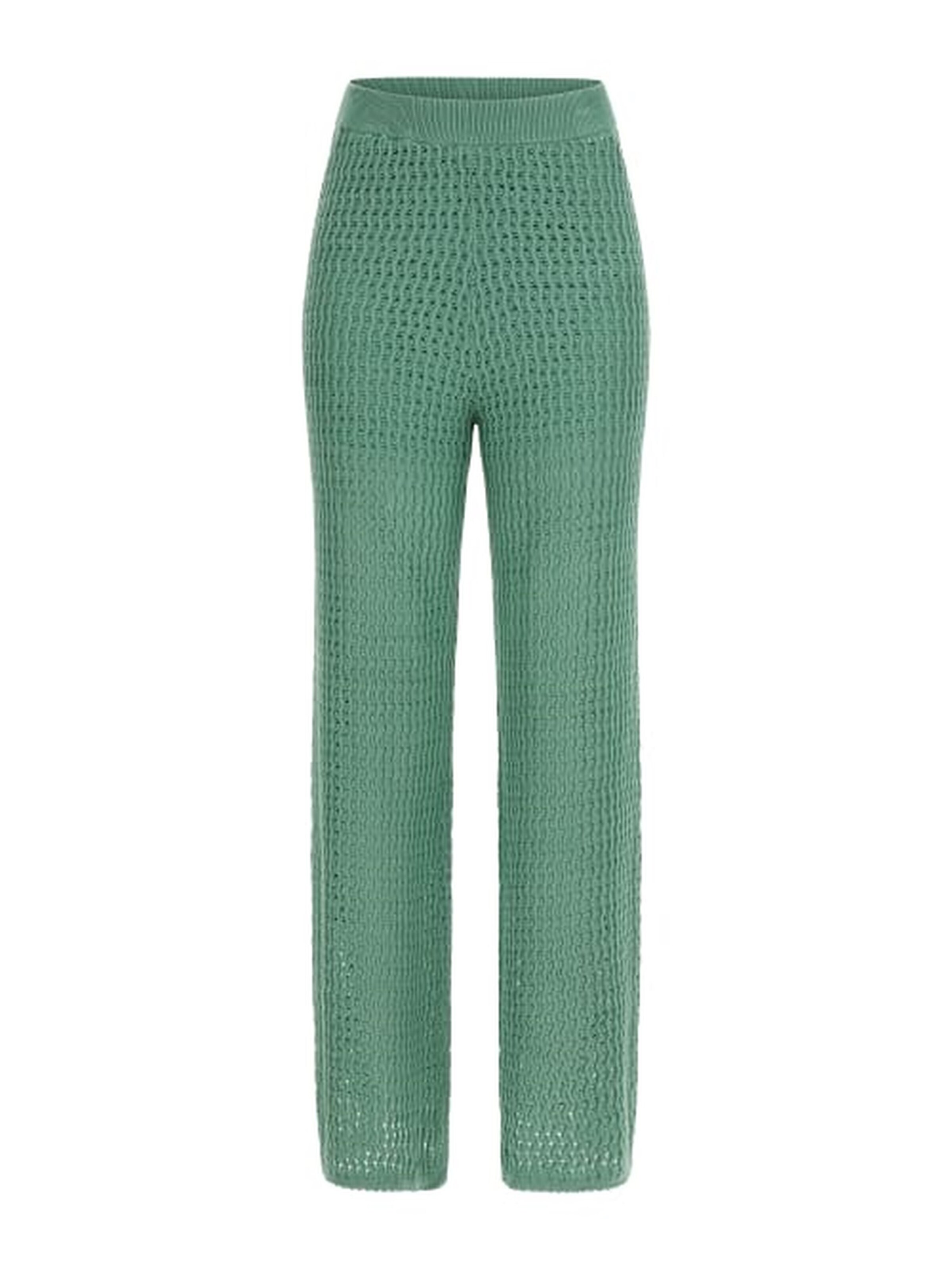 Wide leg Pantaloni 'Yasmina' di GUESS in verde: frontale